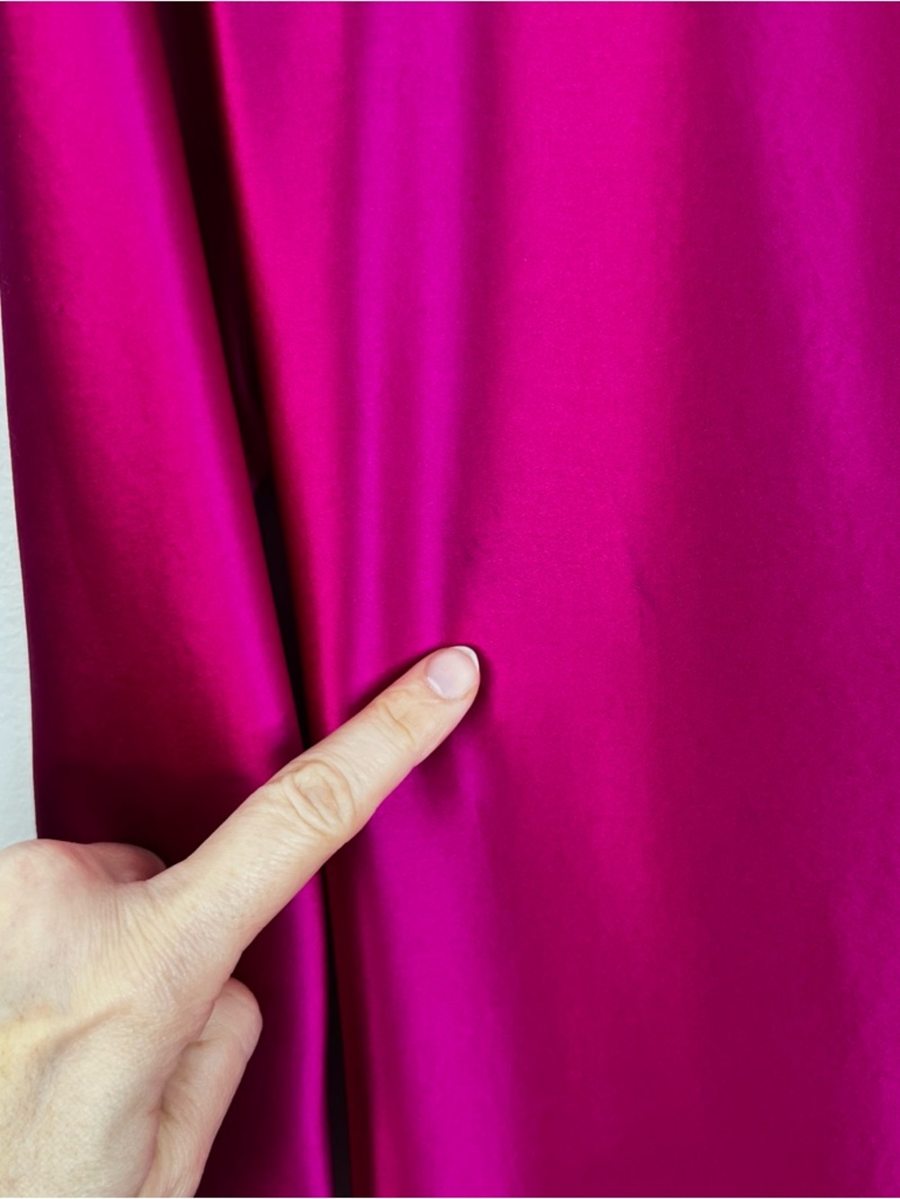 Ports 1961 Y2K archival pure silk draped cowl neck fuschia red batwing dress 6 - Picture 14 of 17